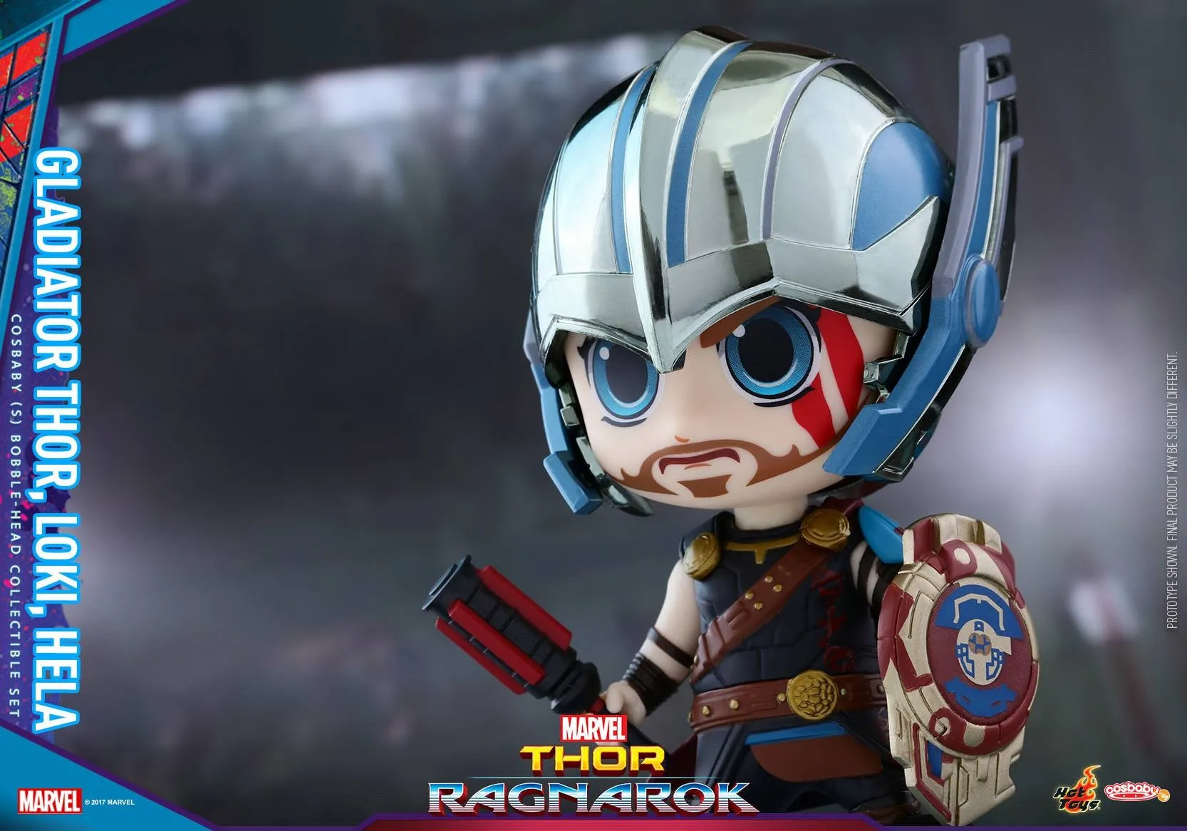 Hot Toys - COSB382 - Gladiator Thor, Loki, Hela Cosbaby (S) Bobble-Head Collectible Set