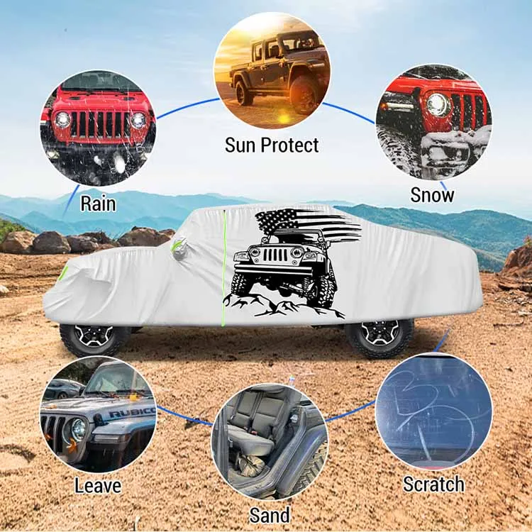 Iconic Series 210D Oxford Rain Cover for Jeep Gladiator JT 2/4 Doors