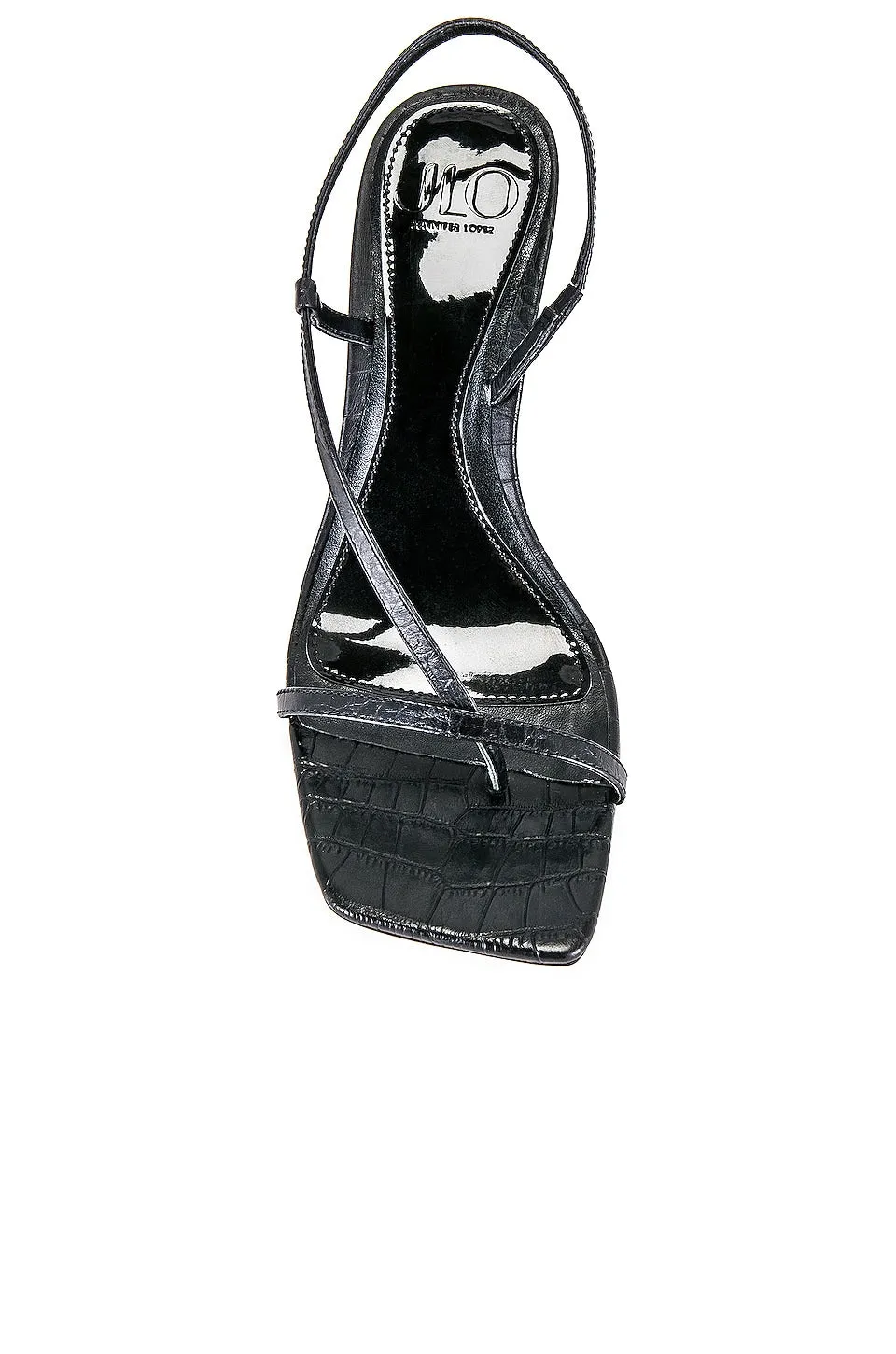 JLO Jennifer Lopez x REVOLVE Leslie Sandals in Black Croc