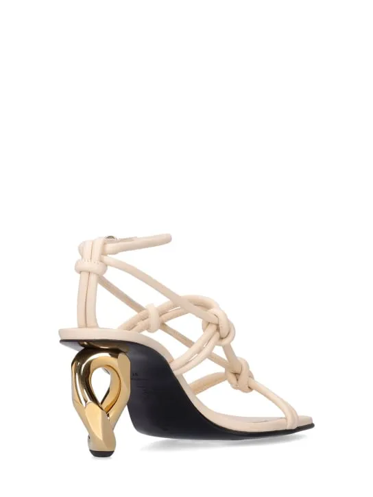 JW Anderson   75mm Leather chain heel sandals 