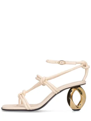 JW Anderson   75mm Leather chain heel sandals 