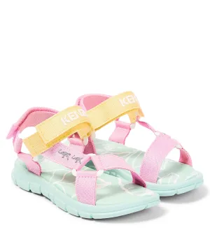 Kenzo logo sandals, multicolor