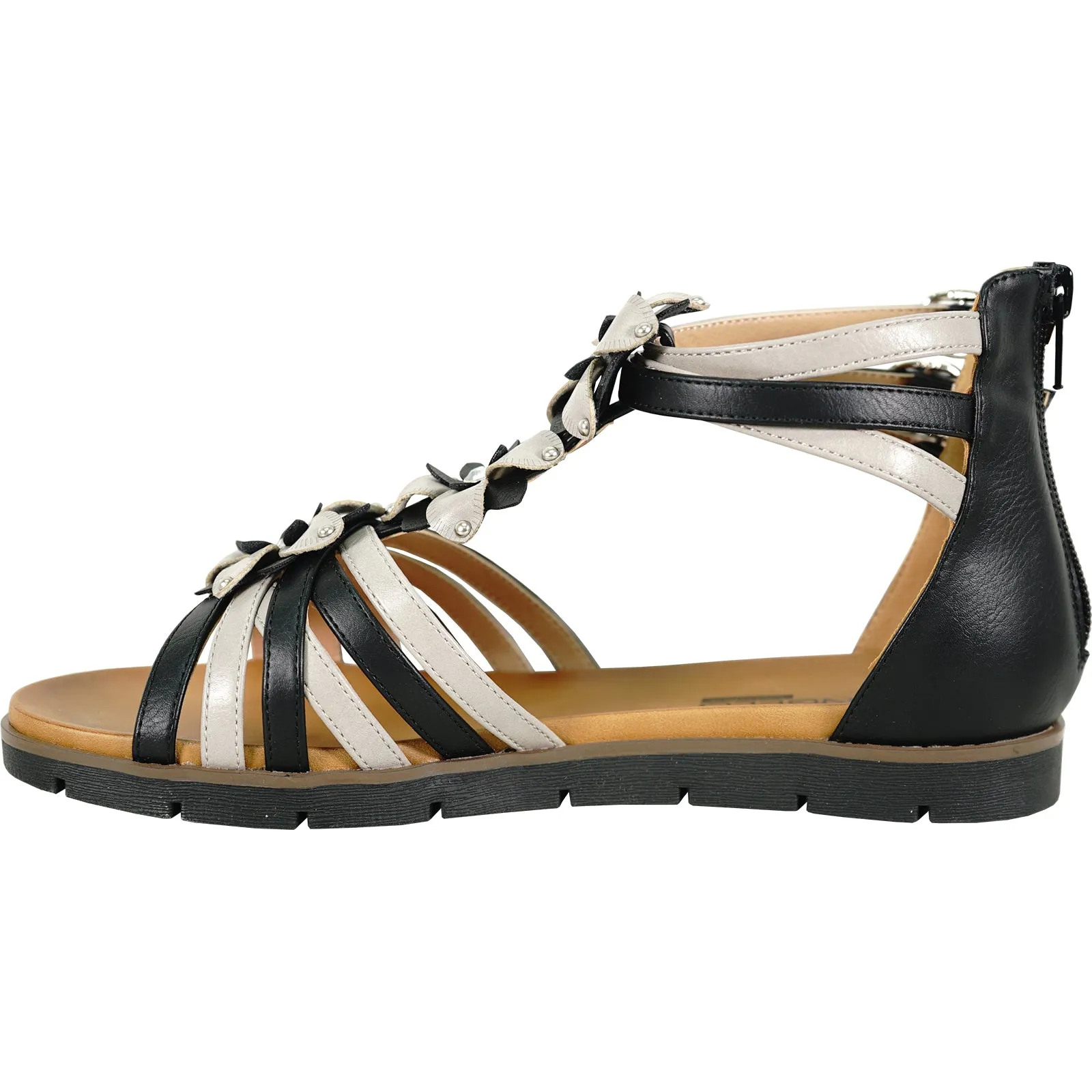 KOZI Women Sandal LILA Comfort Flat Sandal Black