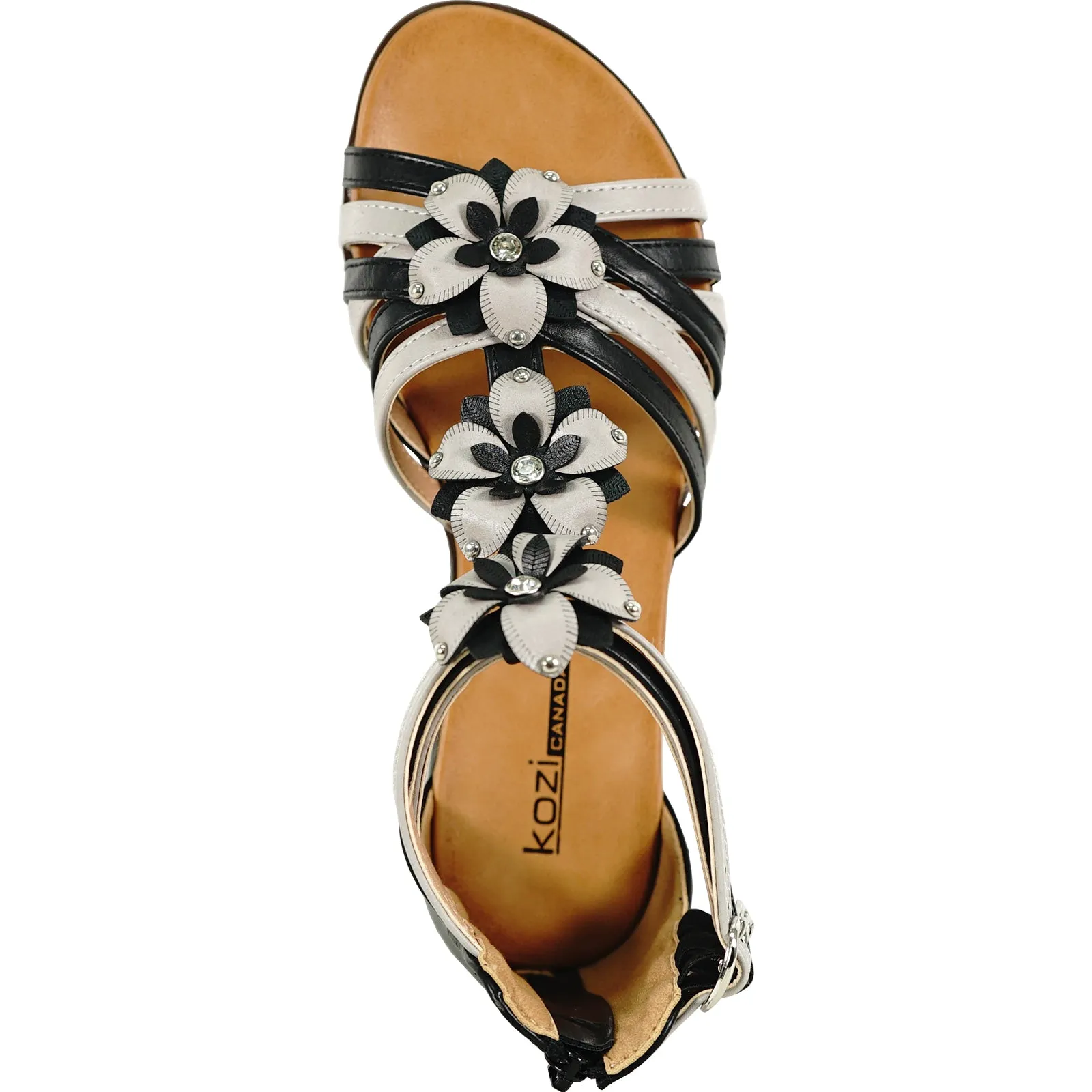 KOZI Women Sandal LILA Comfort Flat Sandal Black