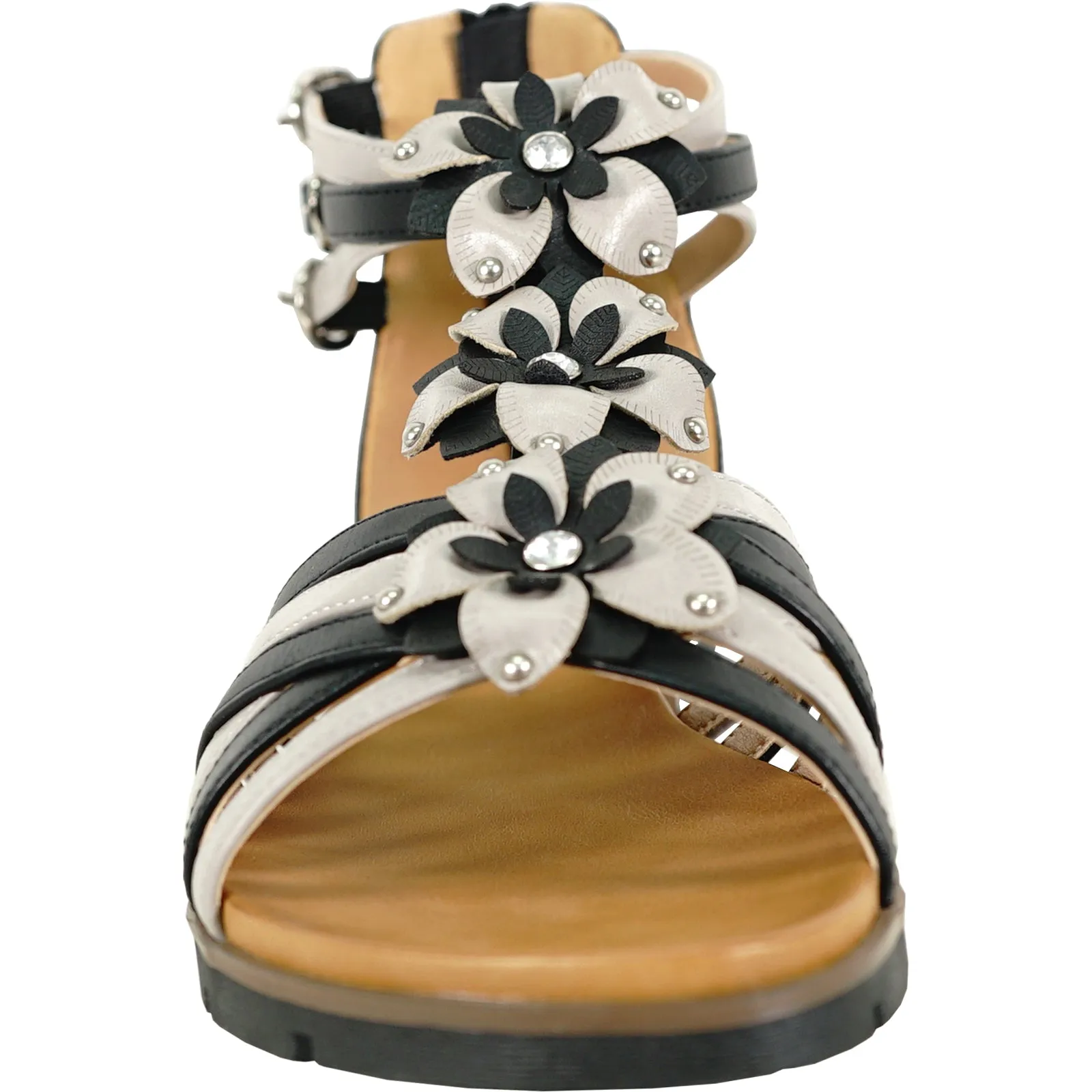 KOZI Women Sandal LILA Comfort Flat Sandal Black