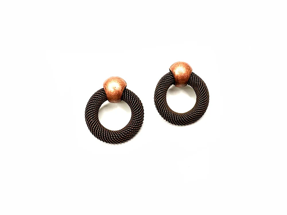 Large Round Mesh Earrings