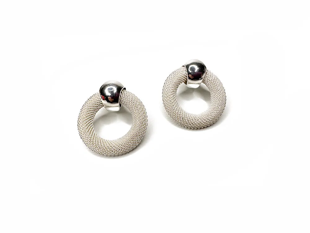 Large Round Mesh Earrings