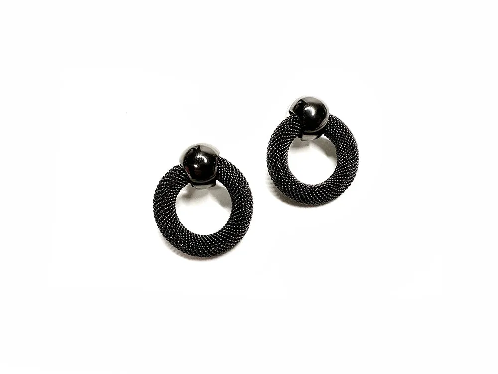 Large Round Mesh Earrings