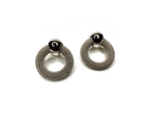 Large Round Mesh Earrings