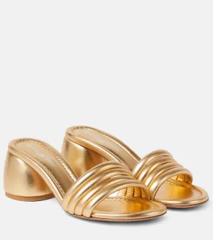 Leather clogs malou 60 Gianvito Rossi, gold