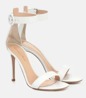 Leather sandals Portofino 105 Gianvito Rossi, white
