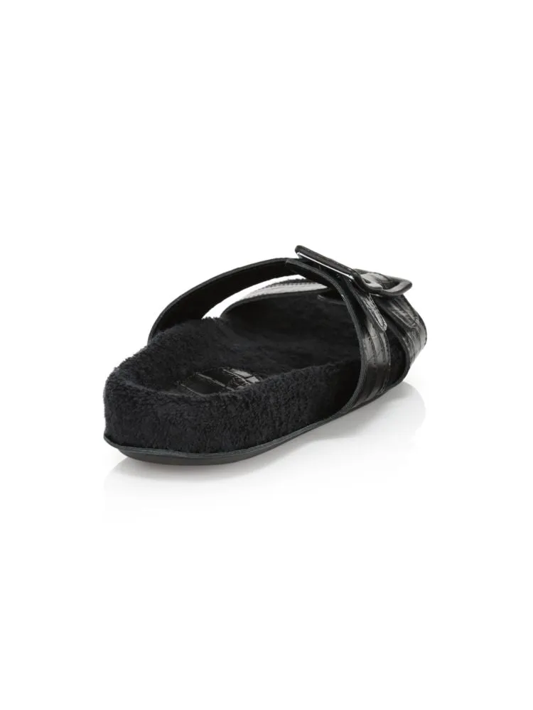 Loop Definery Double Sandals, Black