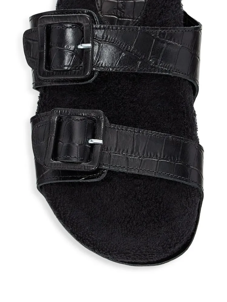 Loop Definery Double Sandals, Black