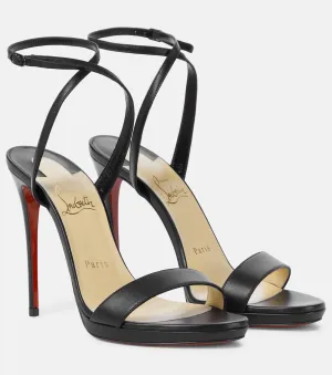 Loubi Queen 120 Christian Louboutin leather sandals, black