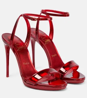 Loubi Queen 120 Christian Louboutin leather sandals, red