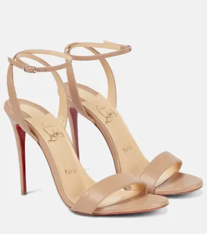 Loubigirl 100 Christian Louboutin leather sandals, beige