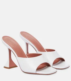 Lupita Amina Muaddi leather sandals, white