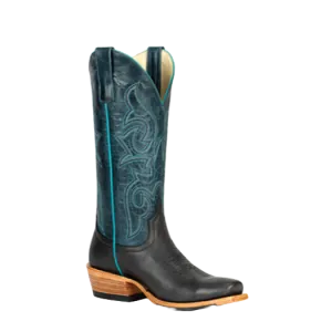 Macie Bean Ladies Top Hand Navy Explosion Square Toe Boots M9507