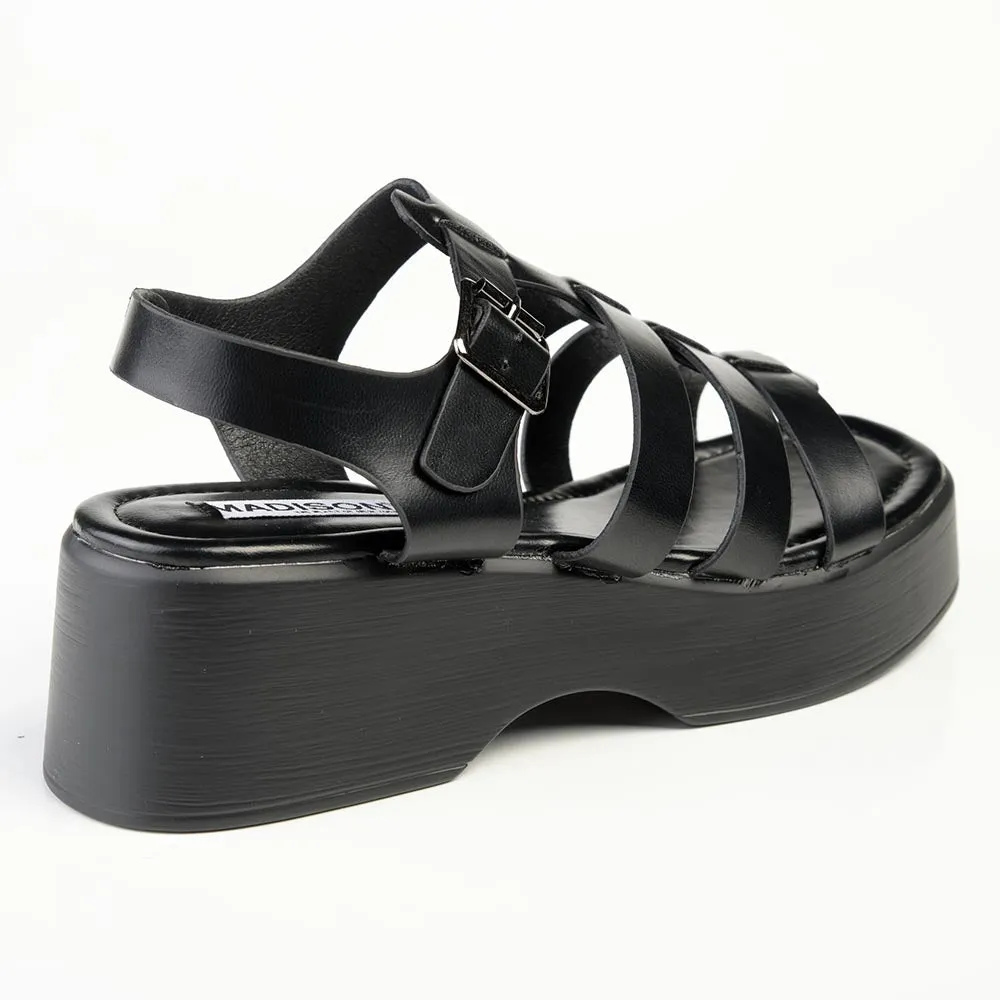 Madison Jizelle Platform Sandals - Black
