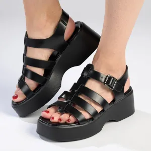 Madison Jizelle Platform Sandals - Black
