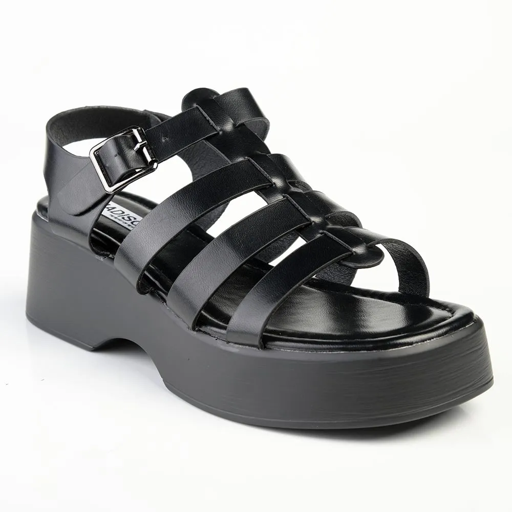 Madison Jizelle Platform Sandals - Black