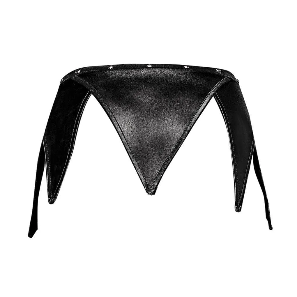 Male Power Gladiator Kilt Cutout Peephole Thong Black