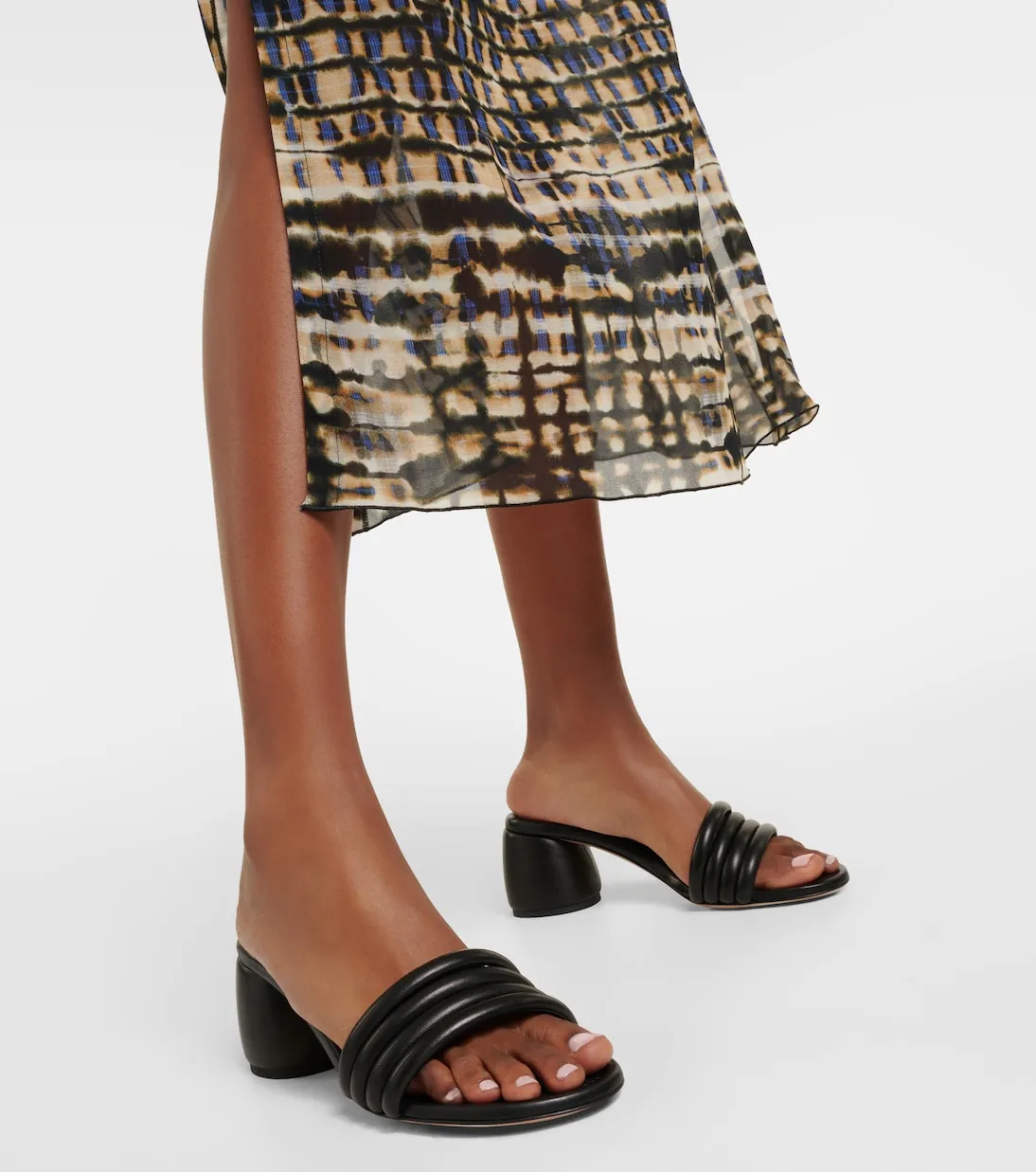 Malou Gianvito Rossi leather mules, black