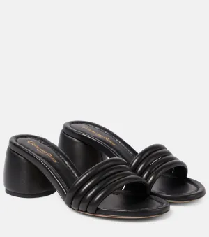 Malou Gianvito Rossi leather mules, black
