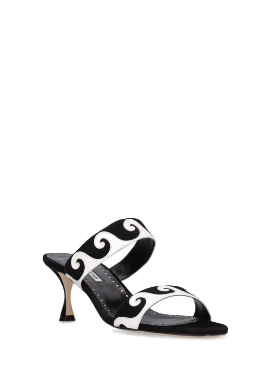 Manolo Blahnik   50mm Bemusa suede sandals 