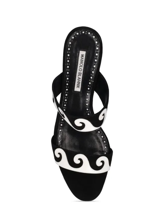 Manolo Blahnik   50mm Bemusa suede sandals 