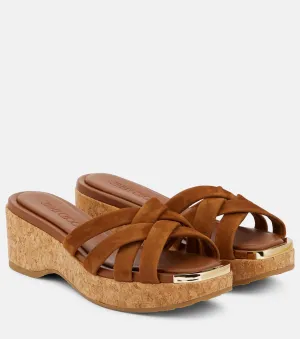 Maribou 50 Jimmy Choo Suede Sandals, Brown