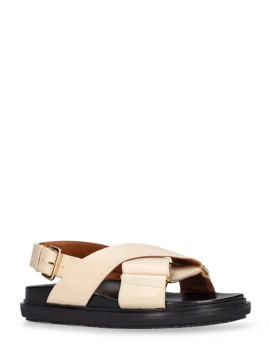 Marni   20mm Fussbett leather sandals 