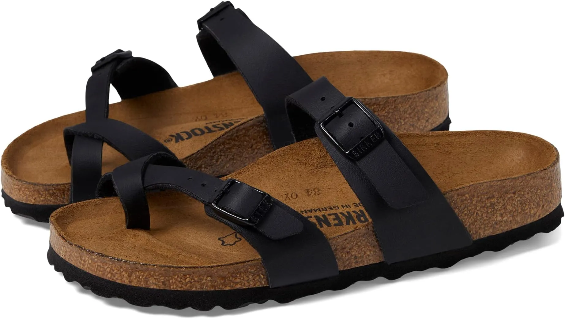 Mayari Flat Sandals - Birko-Flor & Birkibuc Birkenstock, Black Birko-Flor 1
