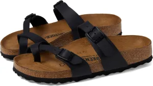 Mayari Flat Sandals - Birko-Flor & Birkibuc Birkenstock, Black Birko-Flor 1