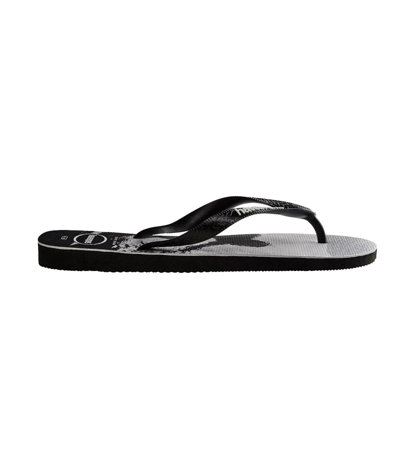Men's Top Photoprint Flip Flops - Black and White