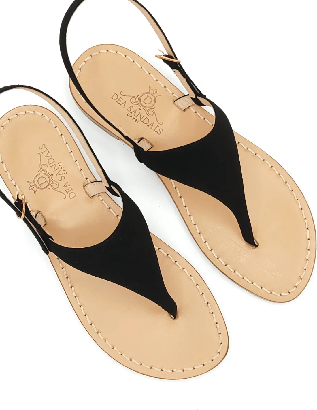 MIGLIERA BLACK SUEDE SANDALS (ART. DS12CN)