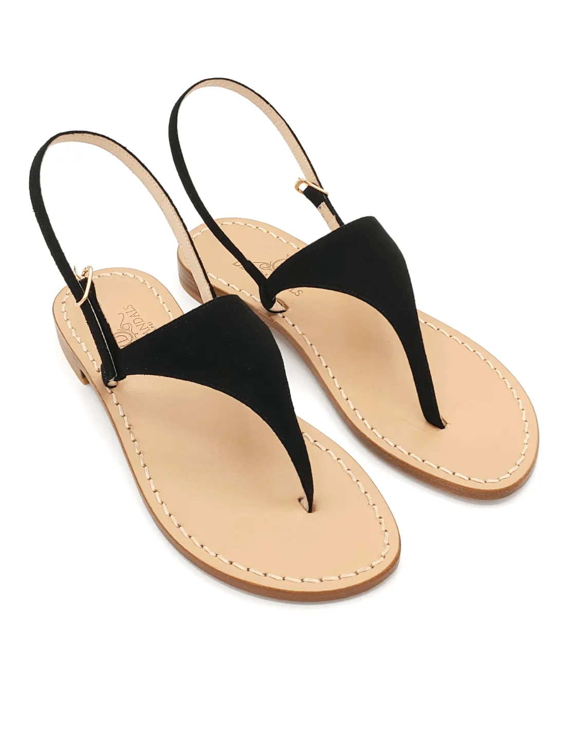 MIGLIERA BLACK SUEDE SANDALS (ART. DS12CN)