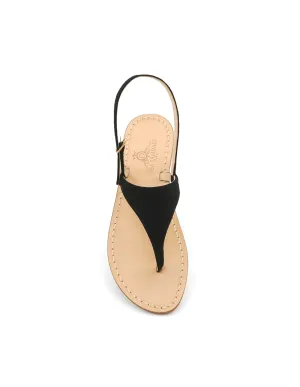 MIGLIERA BLACK SUEDE SANDALS (ART. DS12CN)