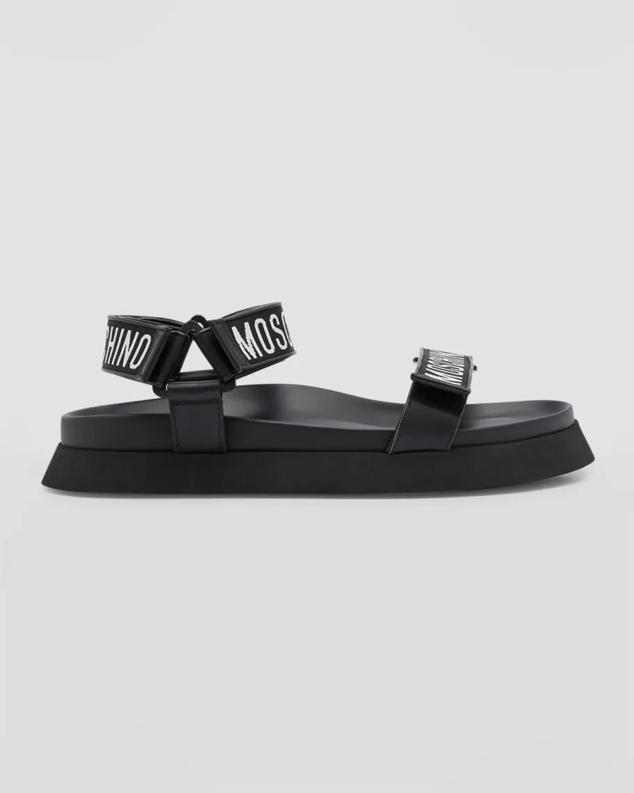 Moschino Men's Logo Strap Sandals