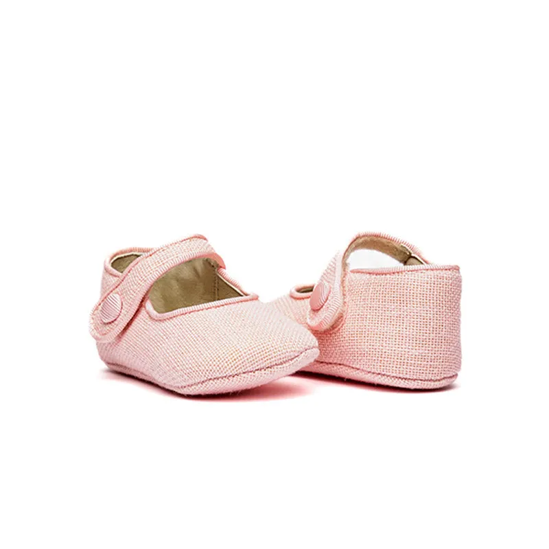 My-First Linen Mary Janes in Rose by childrenchic