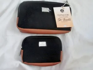 NEW JOY MANGANO CLOTHES IT ALL TRAVEL POUCH St. Bart's Collection BLACK