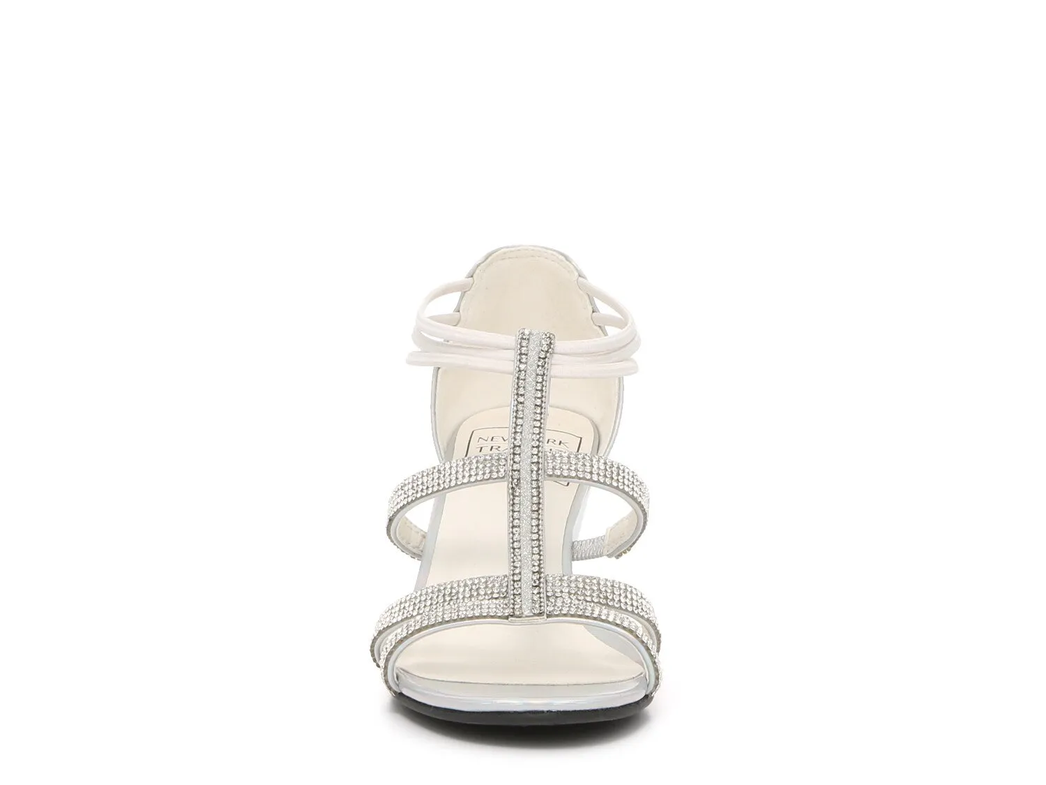 New York Transit Baguette Wedge Sandals, Silver