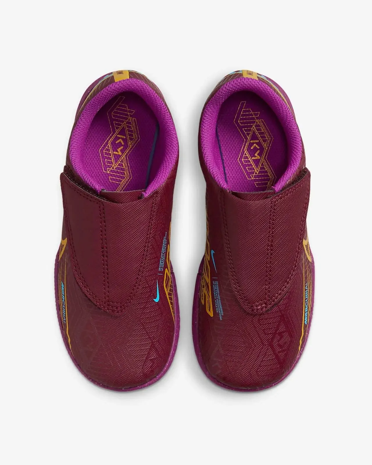 Nike Kids Vapor 15 Club KM Indoor PS (V) - Dark Beetroot-Gold