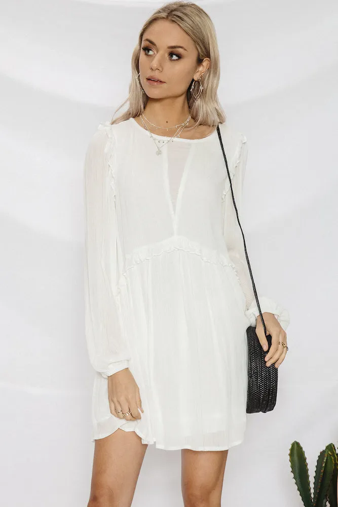 On With The Show Dress White