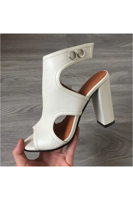 Open Toe Block Heel  Sandals