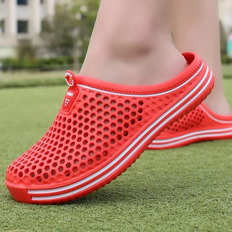 POLALI womens sandals 2023 Summer Sandals Fashion Hollow Out Breathable Beach Slippers Flip Flops EVA Massage Slippers Sandals