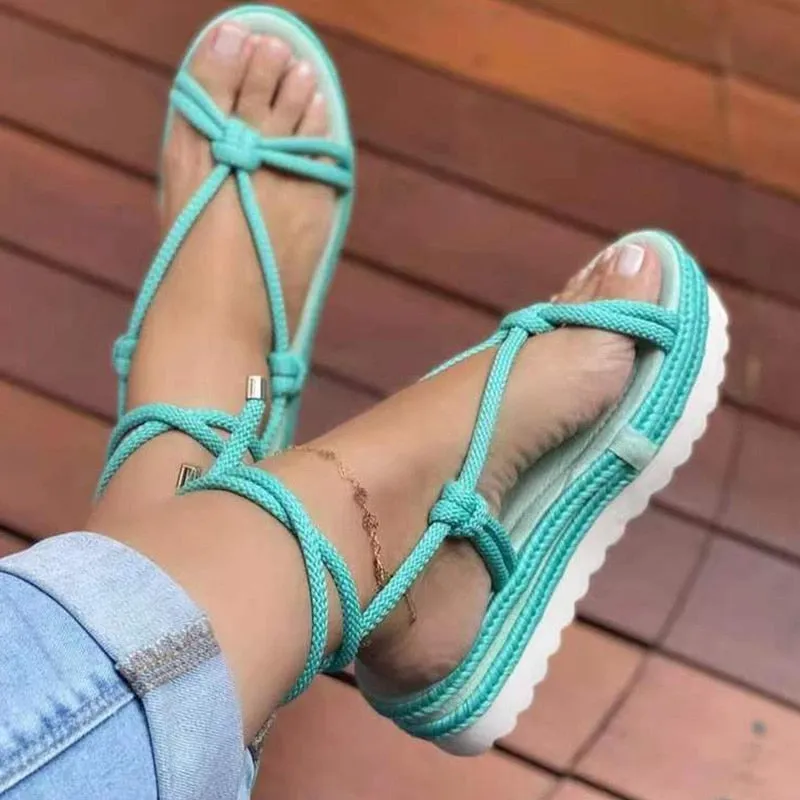 Purpdrank - Women Sandals Summer 2023 Beach Shoes For Women Flat Heels Sandals Platform Sandalias Mujer Elegant Woman Heeled Shoes Female
