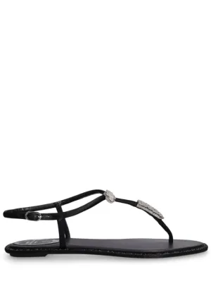 René Caovilla   10mm Embellished satin sandals 
