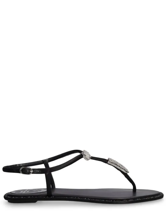 René Caovilla   10mm Embellished satin sandals 