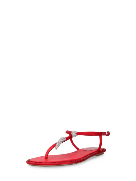 René Caovilla   10mm Embellished satin sandals 
